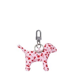 VS PINK Micro Dog Keychain Charm (Pink Tulip Mini Cherries Print)